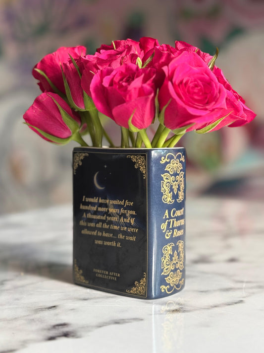 Book Vase: A Court of Thorns & Roses Ceramic Book Vase
