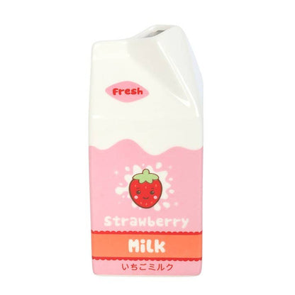 Flower Vase: Strawberry Milk sweet kawaii drink carton