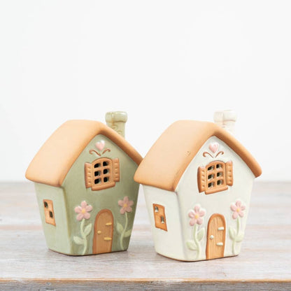 Fairy House Tealight Holder | Pastel Cottage Candle Holder Decor