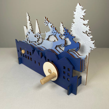 Mechanical Santa Sleigh Model - Flatpack Model Kit by Curious Rabbit ®
