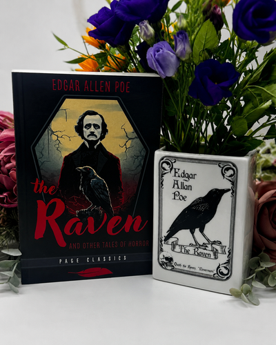Edgar Allan Poe Book & Matching Vase Gift Set | The Raven