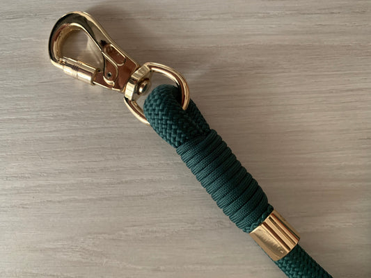 Forest Green Rope Leash Flexible and Lightweight