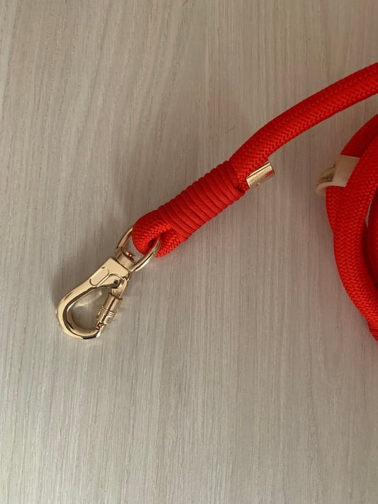 Red Rope Leash Flexible and Lightweight