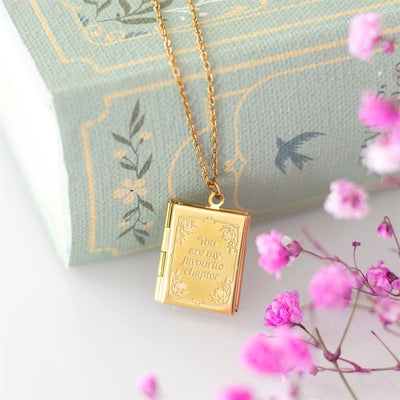 Locket Necklace - “You Are My Favourite Chapter”