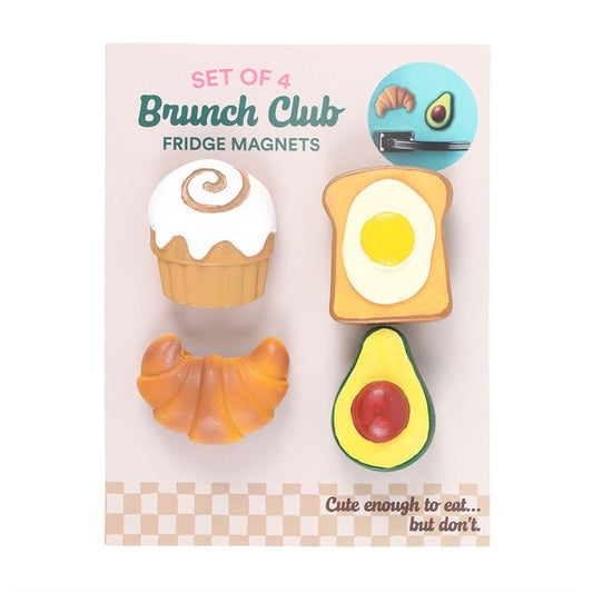 Brunch Club Fridge Magnet Set | Cute Kitchen Magnets (Set of 4)