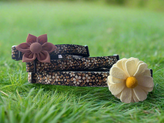 Black & Gold Floral Collar