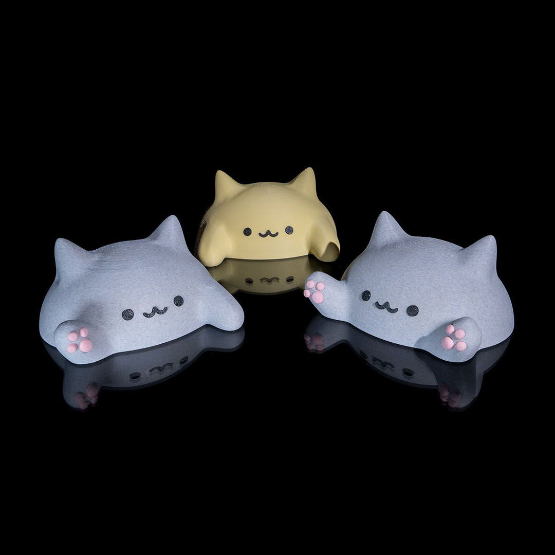Blob Creature Figurine – Kawaii Chonky Animal Miniature | 3D Printed Office Buddy Ornament | Kawaii Collectible Figure