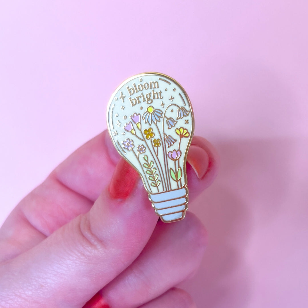 Bloom Bright Gold Enamel Pin