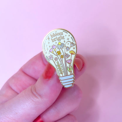 Bloom Bright Gold Enamel Pin