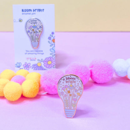 Bloom Bright Gold Enamel Pin