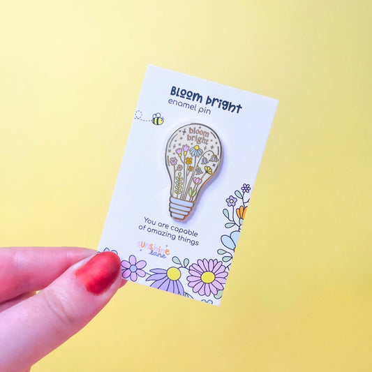 Bloom Bright Gold Enamel Pin