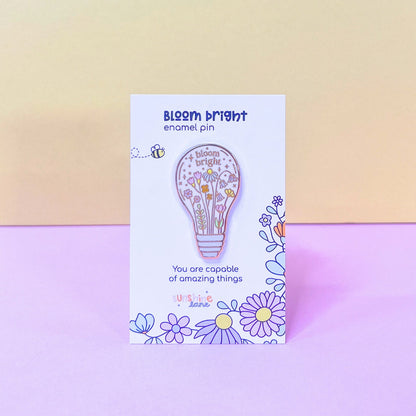 Bloom Bright Gold Enamel Pin