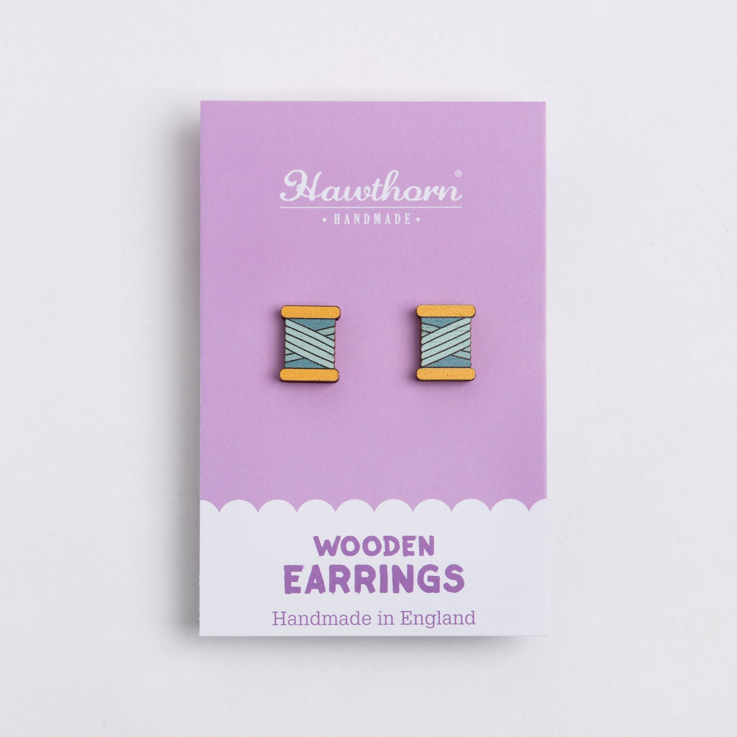 Bobbin Wooden Earrings - Creative Gift