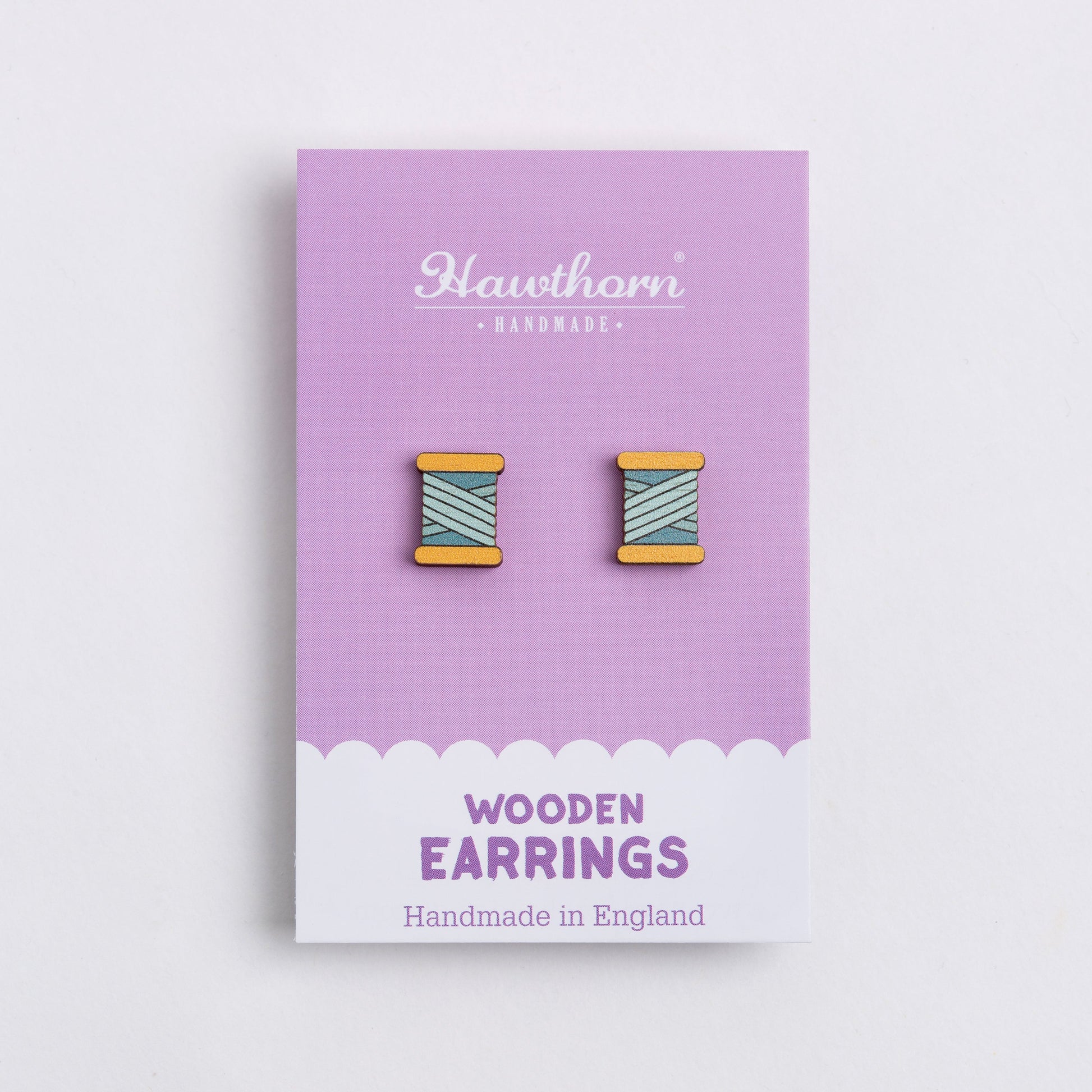 Bobbin Wooden Earrings - Creative Gift