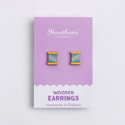 Bobbin Wooden Earrings - Creative Gift