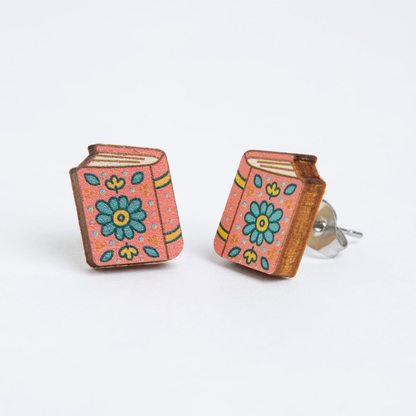 Book Wooden Earrings - Creative Gift