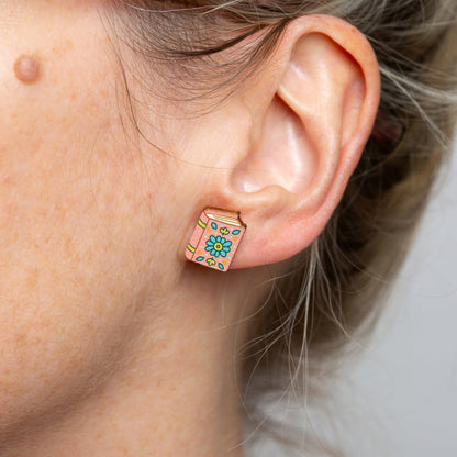 Book Wooden Earrings - Creative Gift