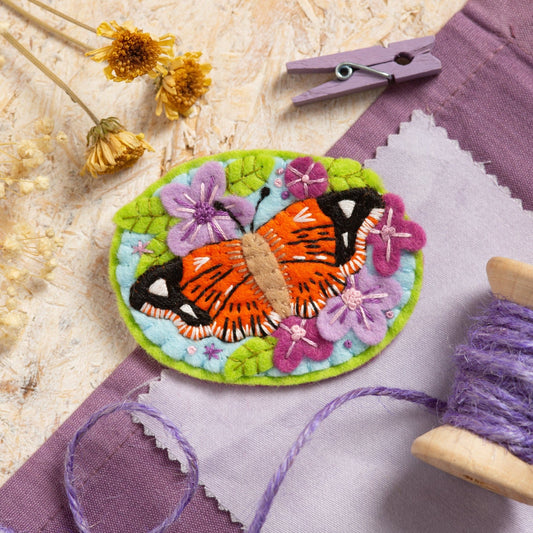 Butterfly Felt Craft Brooch Kit for Beginners