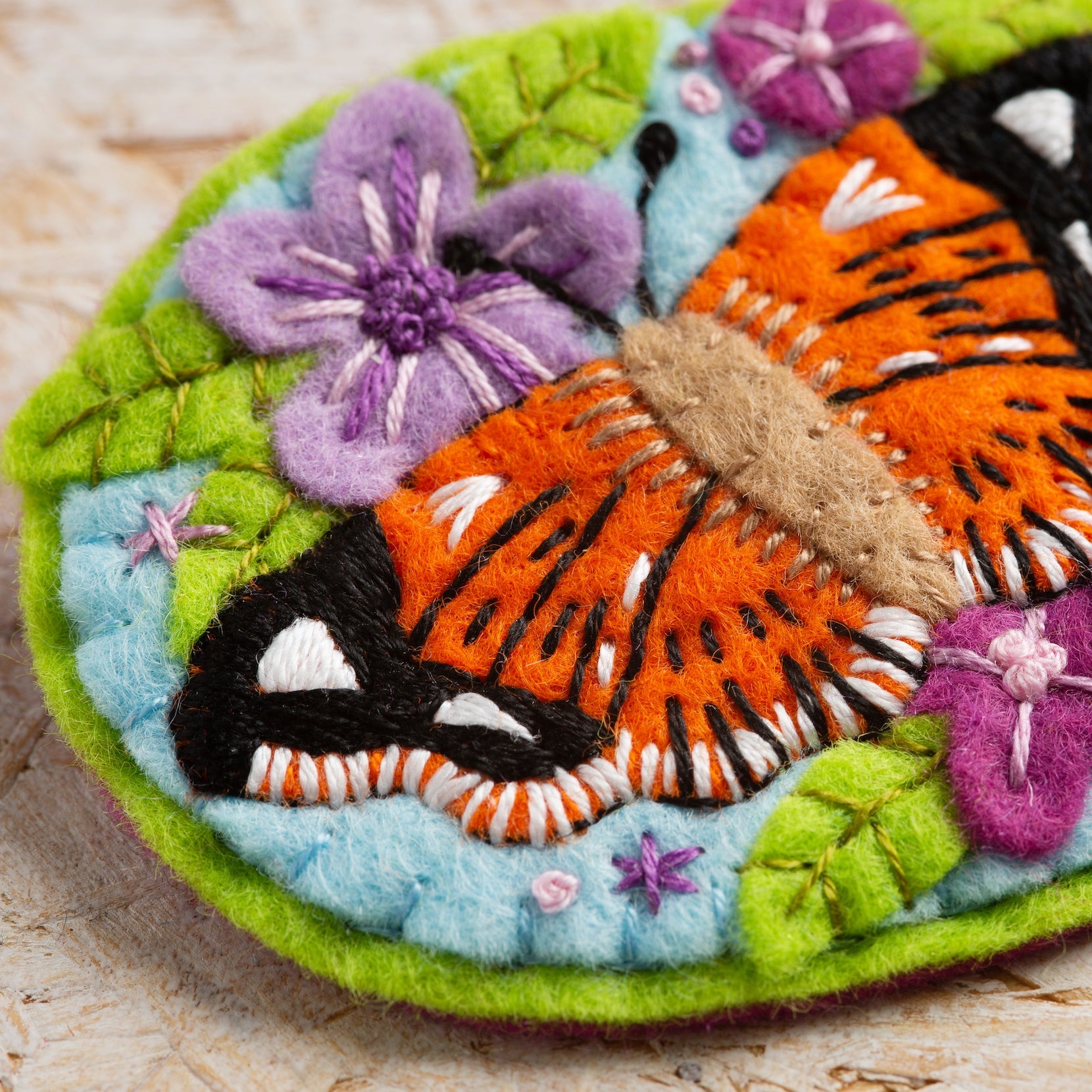 Butterfly Felt Craft Brooch Kit for Beginners