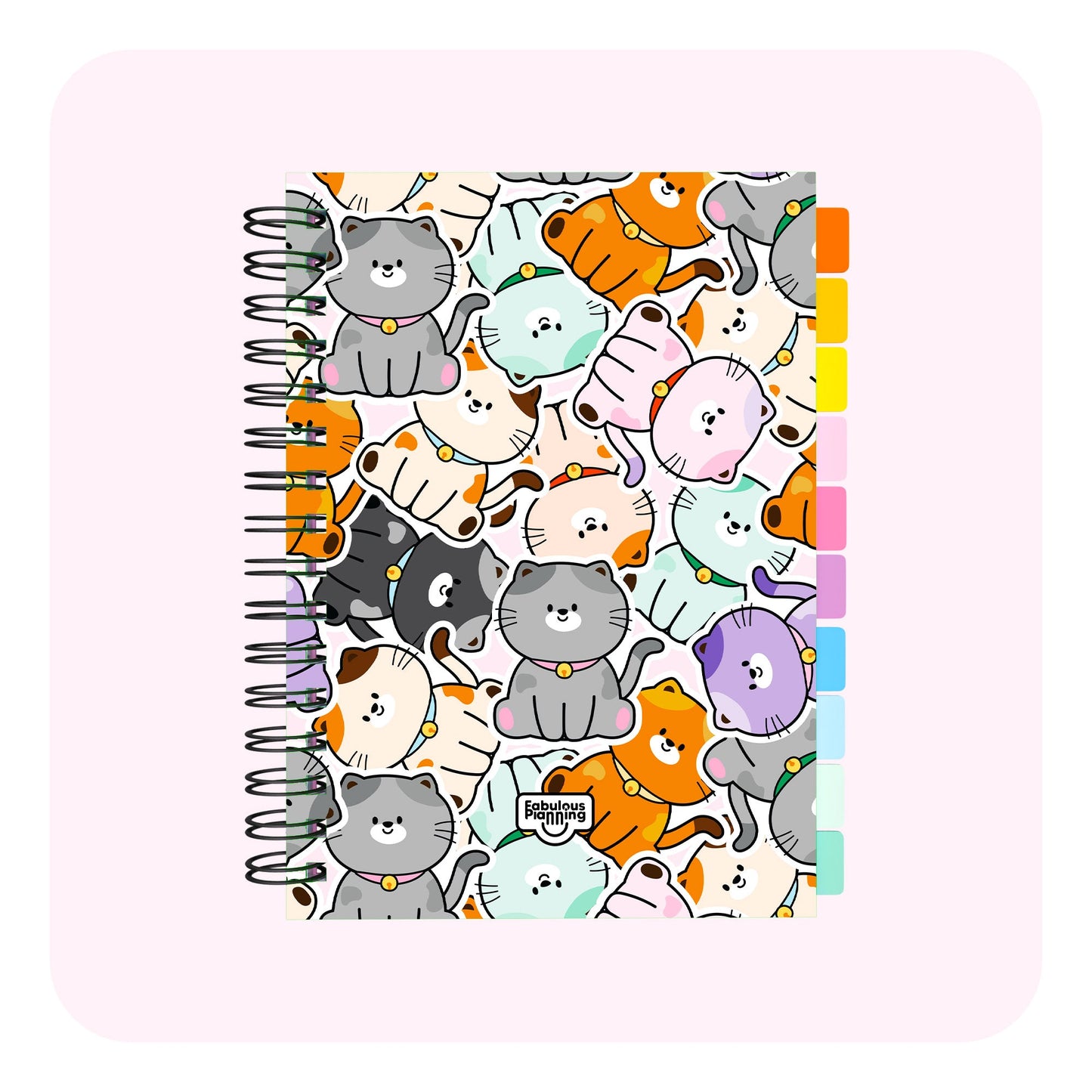 Teacher Undated Spiral Journal Standard Cats