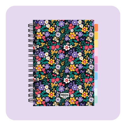 Teacher Undated Spiral Journal Standard Floral