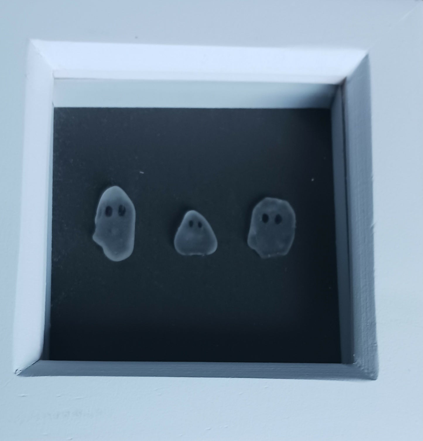 Sea Glass Ghost Picture Frame - white frame