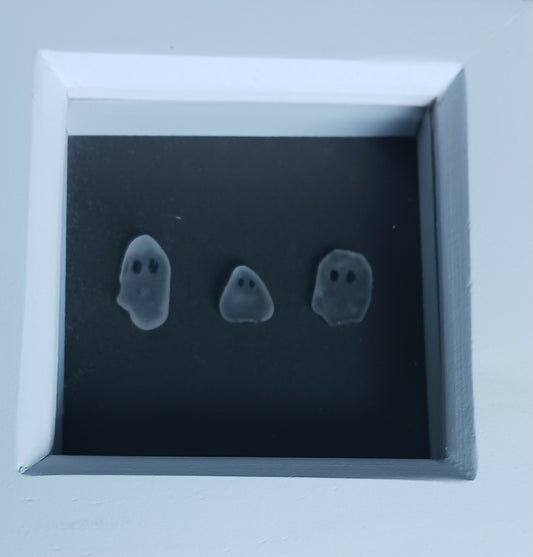 Sea Glass Ghost Picture Frame - white frame
