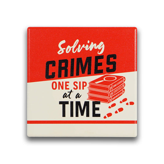 Murder Mystery Solving Crimes One Sip At A Time Ceramic Coaster
