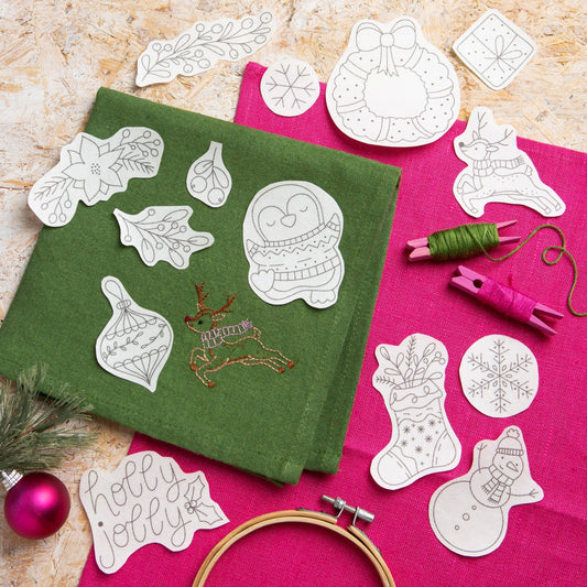 'Christmas Cheer' Festive Stick & Stitch Embroidery Pack