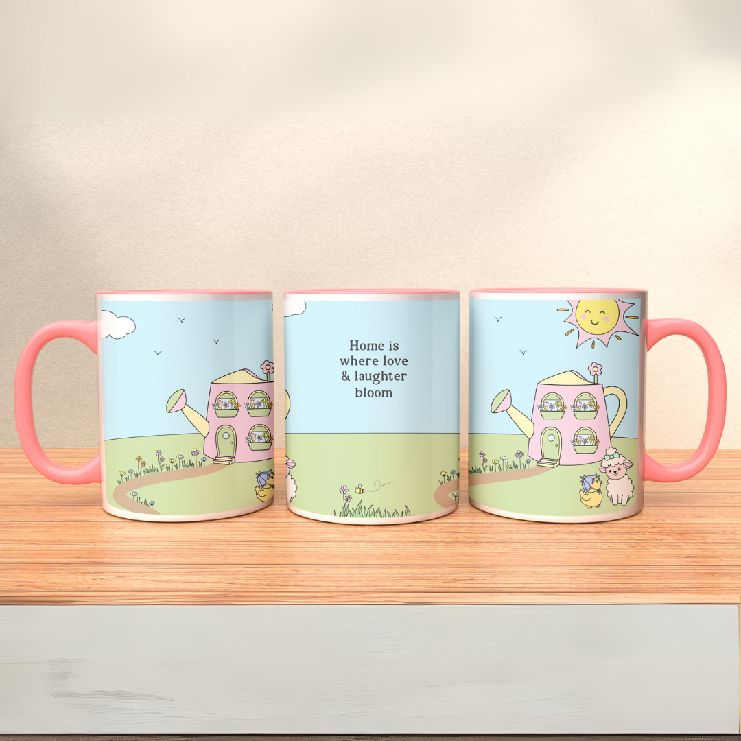 Home is Where Love & Laughter Bloom Mug