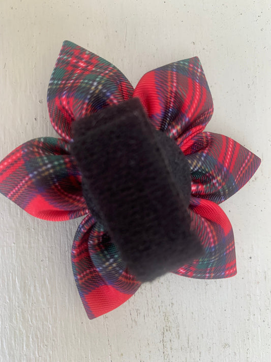Tartan Flower Collar Accessory
