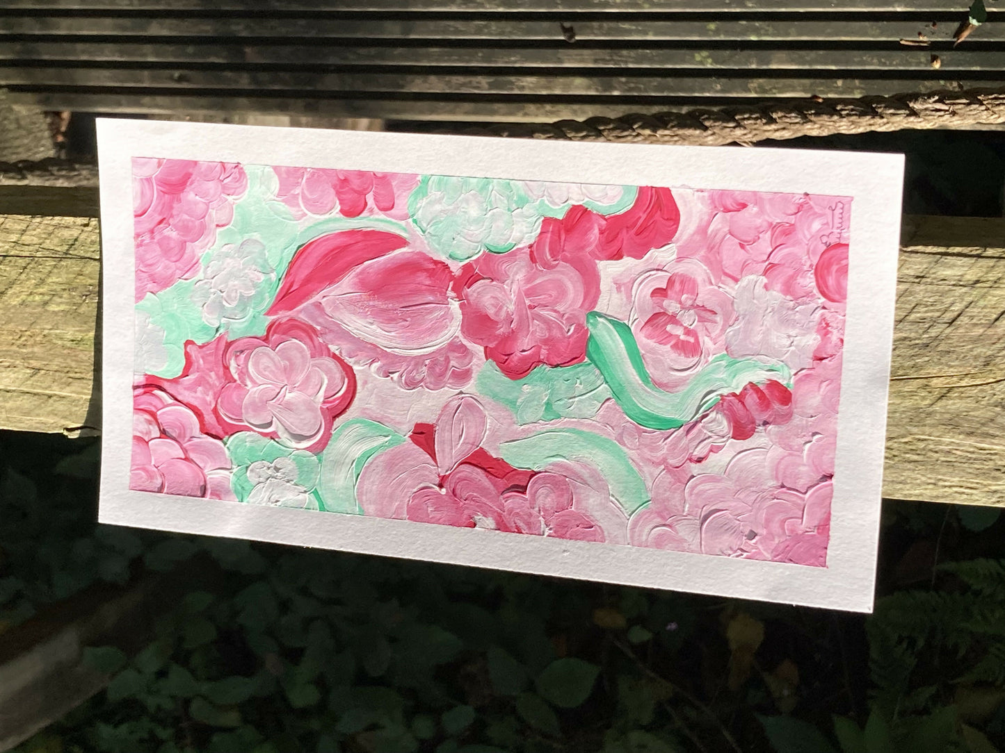 Floral pink and green