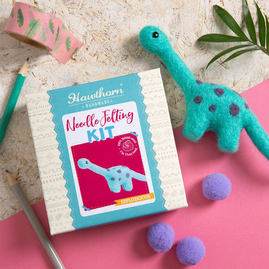 Diplodocus Dinosaur Needle Felting Kit for Beginners