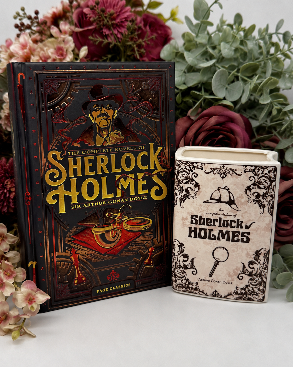 Sherlock Holmes Book & Matching Vase Gift Set | Arthur Conan Doyle