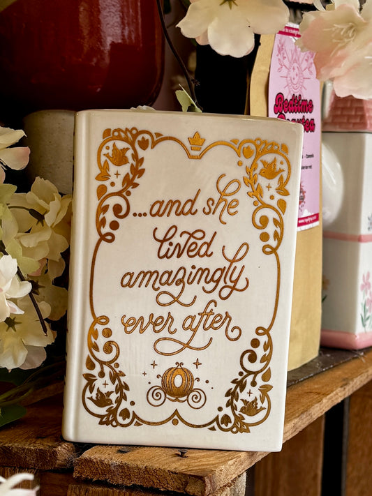 Book Vase: “And She Lived Amazingly Ever After”