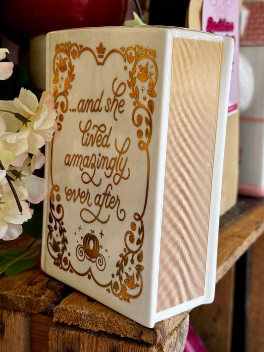 Book Vase: “And She Lived Amazingly Ever After”