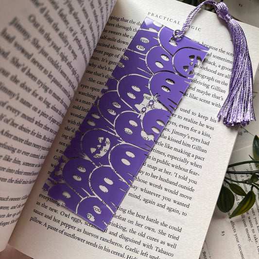 Ghost Kitty Acrylic Bookmark Purple (pictured)