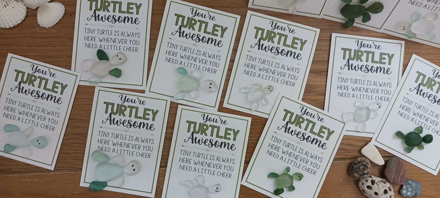 Sea Glass Turtle Pocket Hug