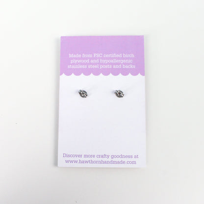 Ball of Yarn Wooden Earrings - Creative Gift