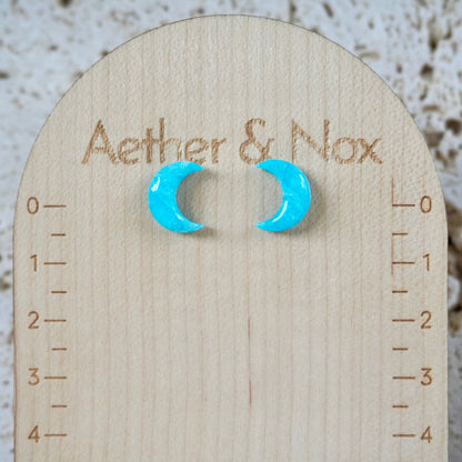 Quartz Moon Stud