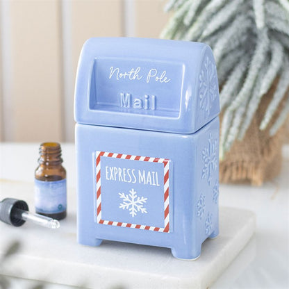 North Pole Postbox Oil Burner | Christmas Mailbox Wax Warmer | Festive Home Fragrance