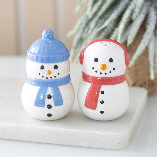 Snowman Salt & Pepper Shaker Set | Christmas Table Décor