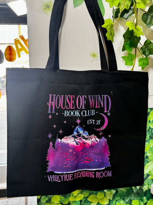 House of Wind Book Club Tote Bag | Fantasy Reader Tote | Valkyrie Reading Room Bookish Bag