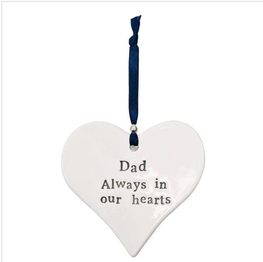 Dad, Always in our hearts Ceramic Keepsake