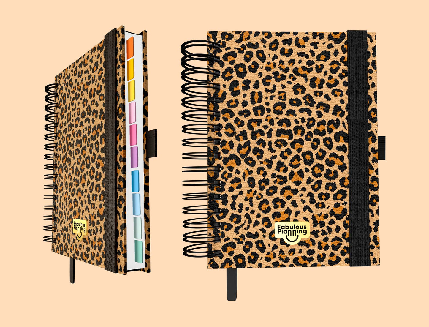 Daily 2026 Spiral Journal Deluxe Leopard