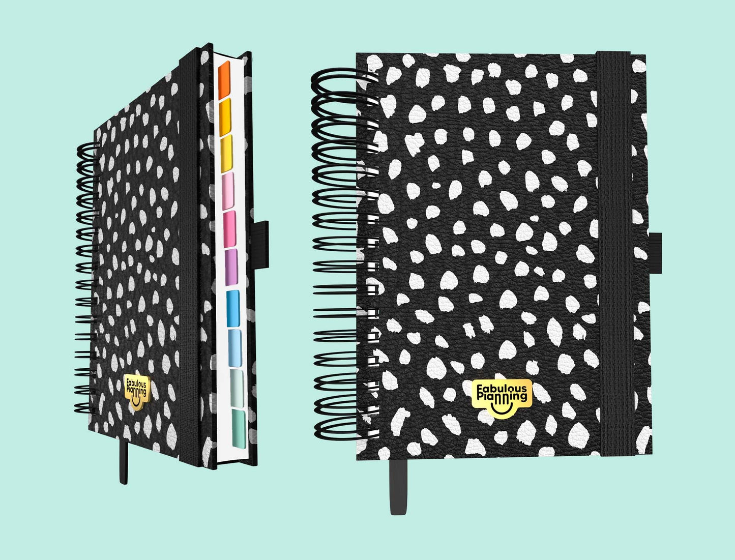 Academic Undated Spiral Journal Deluxe Reverse Dalmatian