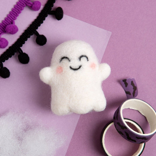Happy Ghost Needle Felting Kit for Halloween