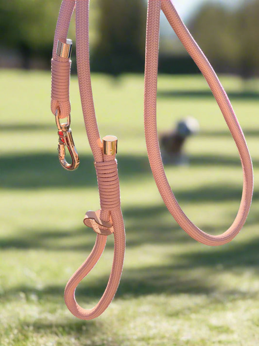 Pink Rope Dog Leash Flexible and Lightweight