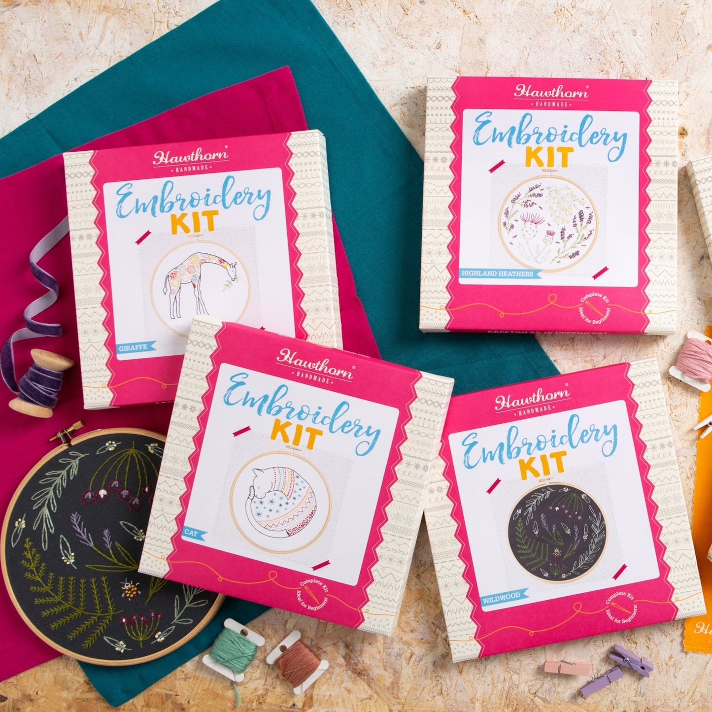 'Wildwood' Botanical Embroidery Kit for Beginners