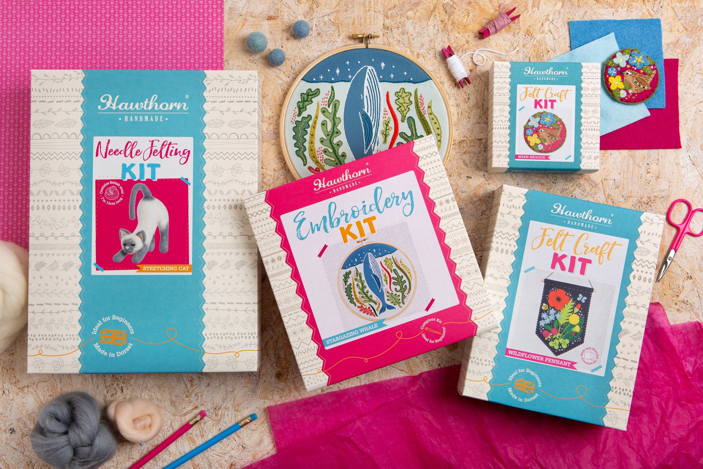 'Wildflower Pennant' Floral Felt Craft Kit for Beginners